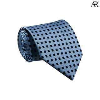 ANGELINO RUFOLO Necktie(NTN-ก.ฟ.027) เนคไทผ้าไหมทออิตาลี่คุณภาพเยี่ยม ดีไซน์ Square สีฟ้า/สีกรมท่า/สีม่วง