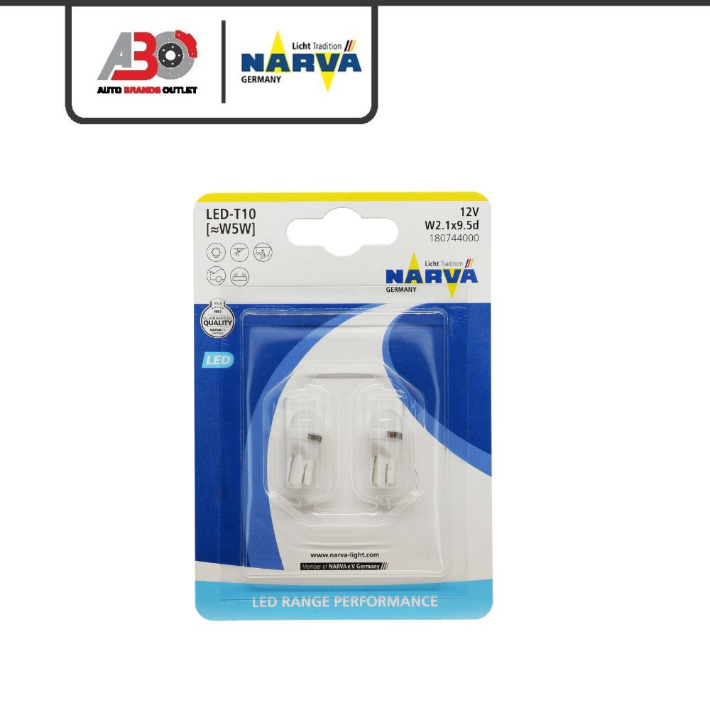 หลอดไฟสัญญาณ LED NARVA GERMANY T10 6000k W5W 12V ประสิทธิภาพสูง สีขาว ...