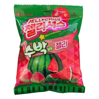 เยลลี่กัมมี่แตงโม lotte watermelon jelly 수박바맛 젤리셔스 56g