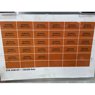 Valve SHIM KTM DUKE 200 250 390 690 (ราคา 1 ชิ้น)