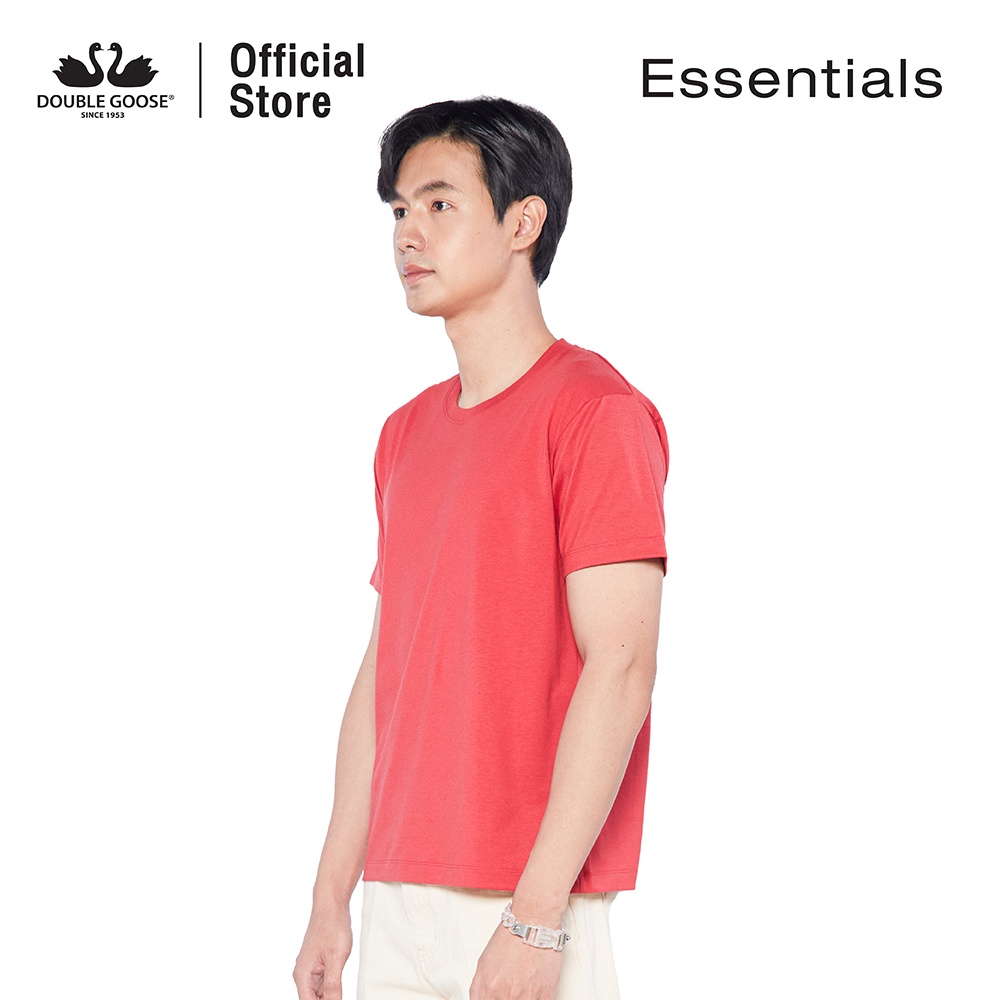 ห่านคู่-เสื้อยืดคอกลมสีแดง-รุ่น-essential