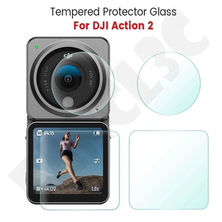 สินค้า กระจกนิรภัยป้องกันหน้าจอ เคส สำหรับ DJI Action 2 เลนส์ ฟิล์มกันรอยสำหรับ DJI Action 2 Glass Accessories