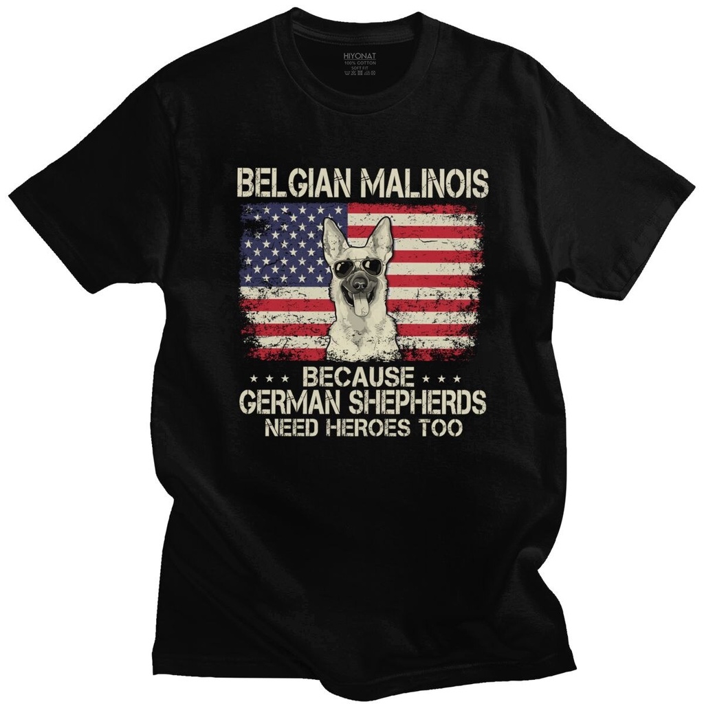 เสื้อวันพีช-เบลเยียม-malinois-อเมริกันธงผู้ชาย-tshirt-100-ผ้าฝ้ายตลกรักชาติเชพเพิร์ดสุนัขเสื้อยื