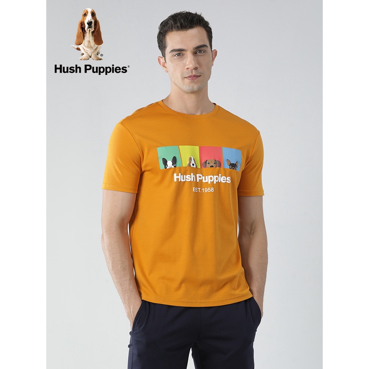 s-5xl-เสื้อยืดแขนสั้น-ผ้าฝ้าย-พิมพ์ลายตัวอักษร-hush-puppies-แฟชั่นสําหรับผู้ชาย