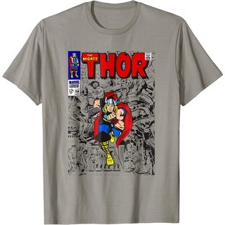 100%cotton เสื้อ ยืด ผ้า มัด ย้อม Marvel The Mighty Thor Retro Classic Comic Graphic T-Shirt men เสื้อ ยืด ผู้ชาย คอกลมเ