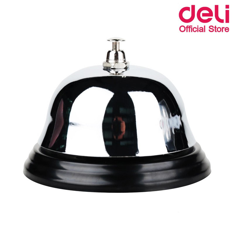 deli-0240-touch-call-bell-metal-แพ็ค-2-ชิ้น-กริ่งเหล็กแบบกด-กระดิ่ง-กระดิ่งตบ-กริ่งสแตนเลส-กริ่งกดเรียก