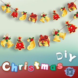 🇹🇭 Set christmas (1 เส้น) แบบแขวน ตกแต่งงานปาร์ตี้ X’mas diy decoration santaclaus | snowman | bells | tree