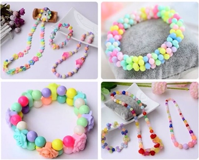 พร้อมส่ง-ชุดร้อยลูกปัด-เครื่องประดับ-diy-ชุดร้อยลูกปัดสำหรับเด็ก-ร้อยลูกปัดของเล่น