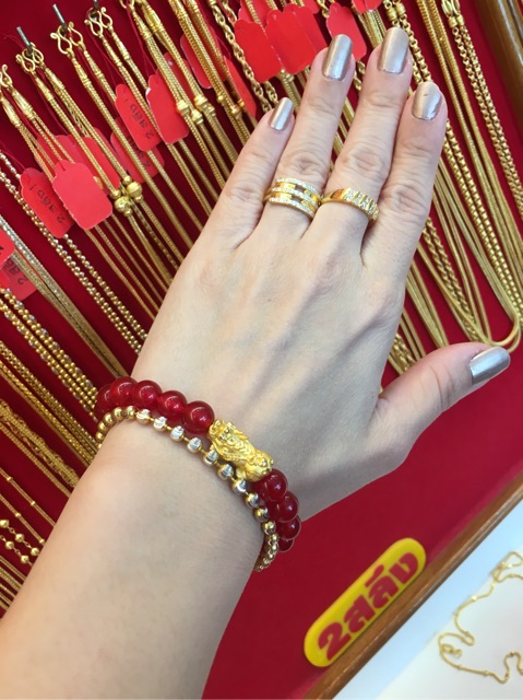 สร้อยข้อมือปี่เซียะทองแท้99.99% ร้อยหินสีแดง | Shopee Thailand สร้อยข้อมือปี่เซียะทองแท้99.99% ร้อยหินสีแดง | Shopee Thailand