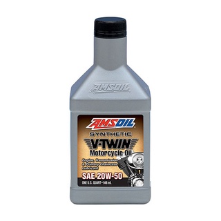 Amsoilน้ำมันเครื่องHarley 20W-50 V-Twin ( Advanced Synthetic Motorcycle Oil ,MCV) 1 QUAET