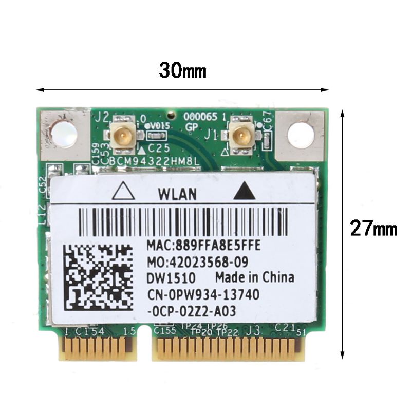 ann-การ์ดไวไฟไร้สาย-300mbps-dual-band-bcm94322hm8l-dw1510-half-mini-pci-e-สําหรับ-dell-e4200-e5500