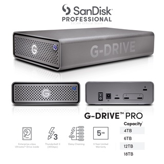 ภาพหน้าปกสินค้าSanDisk Professional G-DRIVE PRO 4TB ,6TB, 12TB ,18TB  Enterprise-Class Desktop Drive, Thunderbolt 3 (20Gbps), USB-C (5Gbps), 7200RPM Ultrastar Drive Inside  HDD ฮาร์ตดิสก์ ประกัน Synnex 5 ปี ที่เกี่ยวข้อง