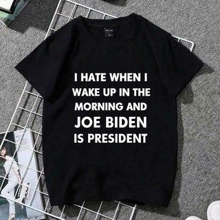 เสื้อยืด พิมพ์ลาย I Hate Me The Most Wake Up In The Morning And Joe Biden Is A Presidential สําหรับผู้ชาย