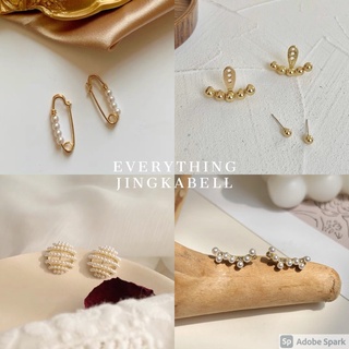 🔥พร้อมส่ง🔥 ต่างหูก้านเงินแท้ 𝑆𝑖𝑙𝑣𝑒𝑟 92.5% ต่างหูมุก 1.5 cm