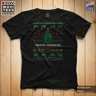 tshirtเสื้อยืดคอกลมฤดูร้อนNakatomi Corp 1988 Christmas Ugly Die Hard Inspired Fan Art TshirtSto4XL