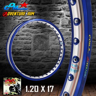 ล้อ COM ADVENTURE RIM 1.20 X 17 ทูโทน ขอบเรียบ จำนวน 1 วง วง ล้อคอม ทรง ขอบเรียบ ขนาด 1.20 ขอบ 17 การันตีของแท้ 100%