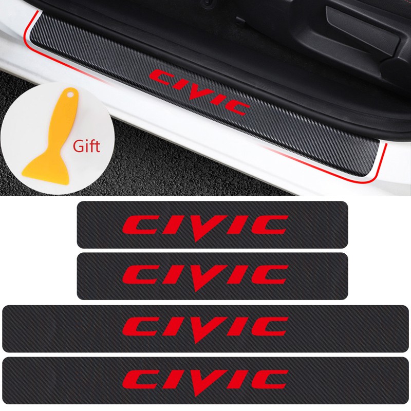 สติกเกอร์คาร์บอนไฟเบอร์-ติดประตู-สำหรับรถยนต์-honda-civic-ปี-2016-4-ชิ้น