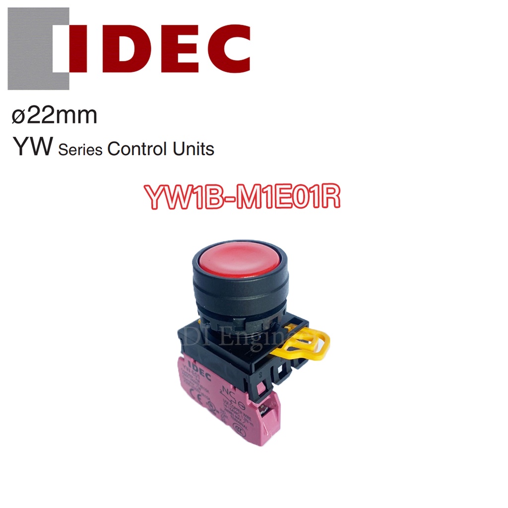 Idec สวิตซ์ปุ่มกด Push Button Yw1b Series รุ่นประหยัดขนาด 22 Mm กดติด 