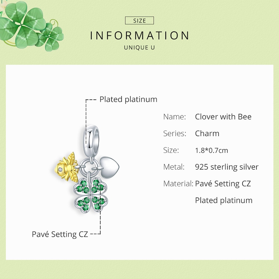 bamoer-silver-925-vintage-pattern-clover-with-bee-pendant-charm-fit-original-bracelet-or-necklace-diy-jewelry-bsc303