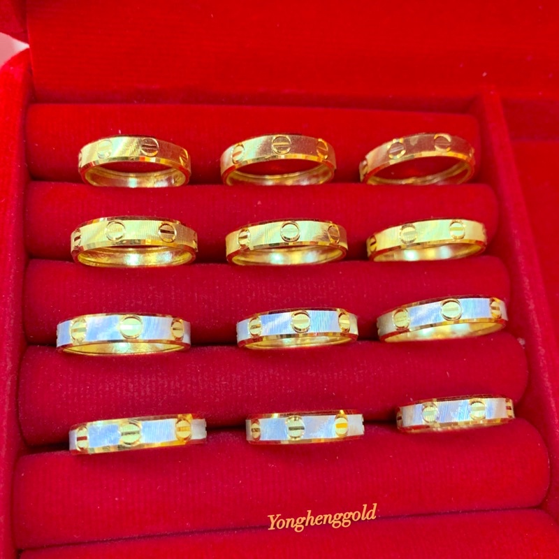 ภาพหน้าปกสินค้าแหวนทองครึ่งสลึง Yonghenggold ทองคำแท้96.5%ขายได้จำนำได้ จากร้าน miukin12 บน Shopee