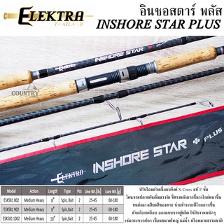 คันเบ็ดตกปลา ELEKTA INSHORE STAR PLUS ด้ามไม้ก็อกแท้ ขนาด 8-10 ฟุต Line Wt. 25-45lb.