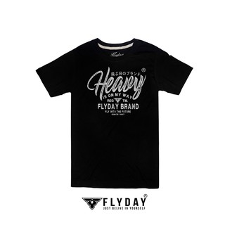 เสื้อยืด FLYDAY®ลายHeavy สีดำ N0.11