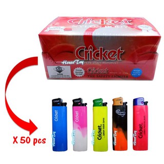 สินค้า ไฟแช็ค Cricket(คริกเคร็ต) ของแท้ 100 % ยกกล่อง ยกกล่อง (50 อัน)NEW