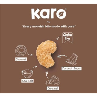 KARO​ เม็ดมะม่วงหินพานต์เคลือบมะพร้าวอบกรอบ​ รสคาราเมล