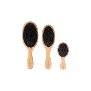 Haxon Boar-Bristle Hair Brush หวีขนหมูป่าแท้ ขนหมูอัดแน่น หวีลดผมร่วง ช่วยให้ผมเงางาม แก้ผมพันกัน นวดหนังศีรษะ