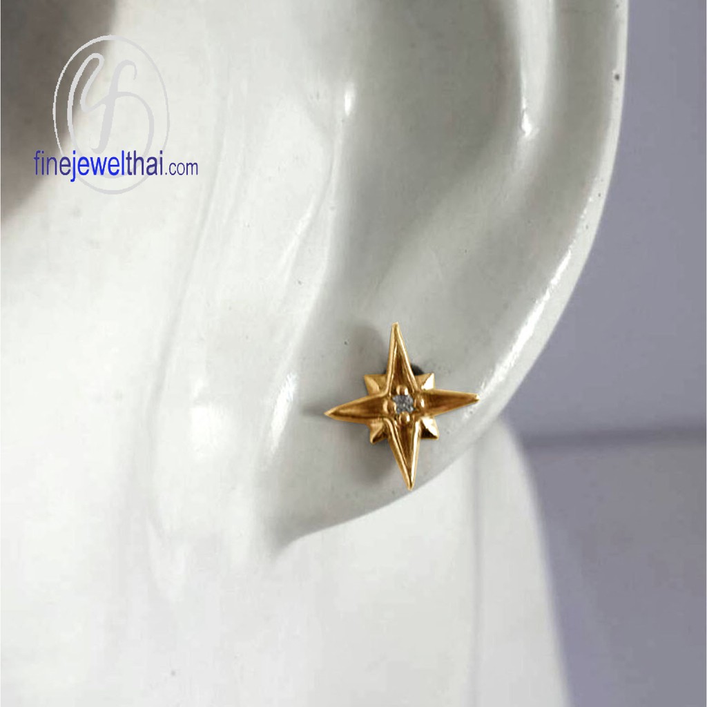 finejewelthai-ต่างหูเพชร-ต่างหูเงิน-เงินแท้-925-ออกแบบพิเศษ-silver-design-diamond-earring-e1078cz-pg