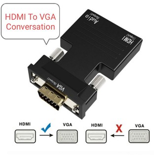 1080P HDMI TO VGA หญิงชายดิจิตอลเสียงอะแดปเตอร์ Video Converter สำหรับ PC แล็ปท็อปทีวีกล่องโปรเจคเตอร์