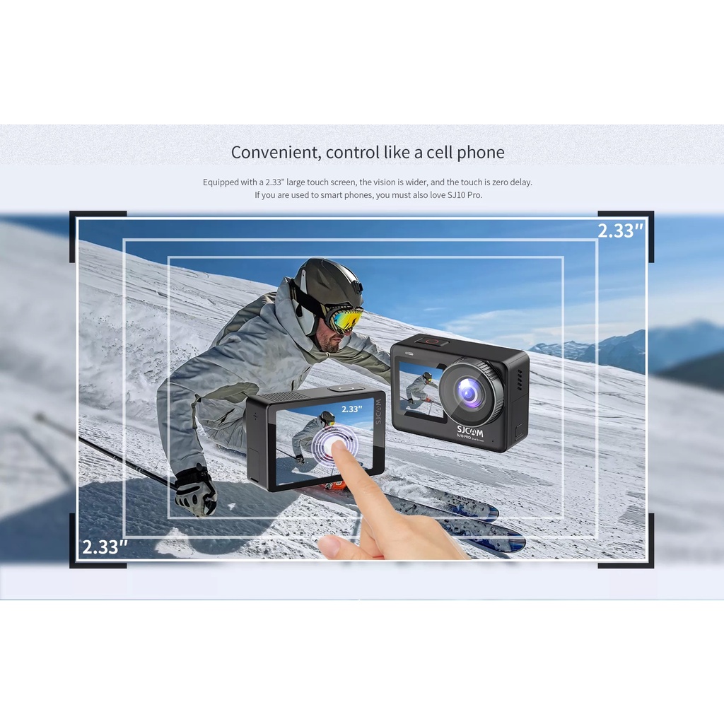 ภาพสินค้าSJ10 Pro Dual Screen กล้องถ่ายภาพ 4K 60PFS 30เมตร WIFI Unti-Shake Sports Camera + Battery แบตเตอรี่ แบตสำรอง กล้องกันน้ำ กล้องแอคชั่น จากร้าน sjcam_officialstore บน Shopee ภาพที่ 8