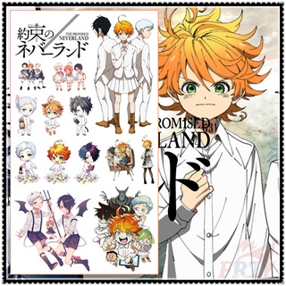 ✿ The Promised Neverland - Anime Mini Temporary Tattoo สติ๊กเกอร์ ✿ 1Sheet Waterproof Tattoos for Sexy Arm Clavicle Body Art Hand Foot