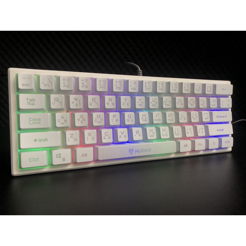 ภาพสินค้าNUBWO NK-38 Wizardy Rubber Dome Switch Gaming Keyboard 60% คีย์บอร์ดเกมมิ่ง จากร้าน bcs_group บน Shopee ภาพที่ 6