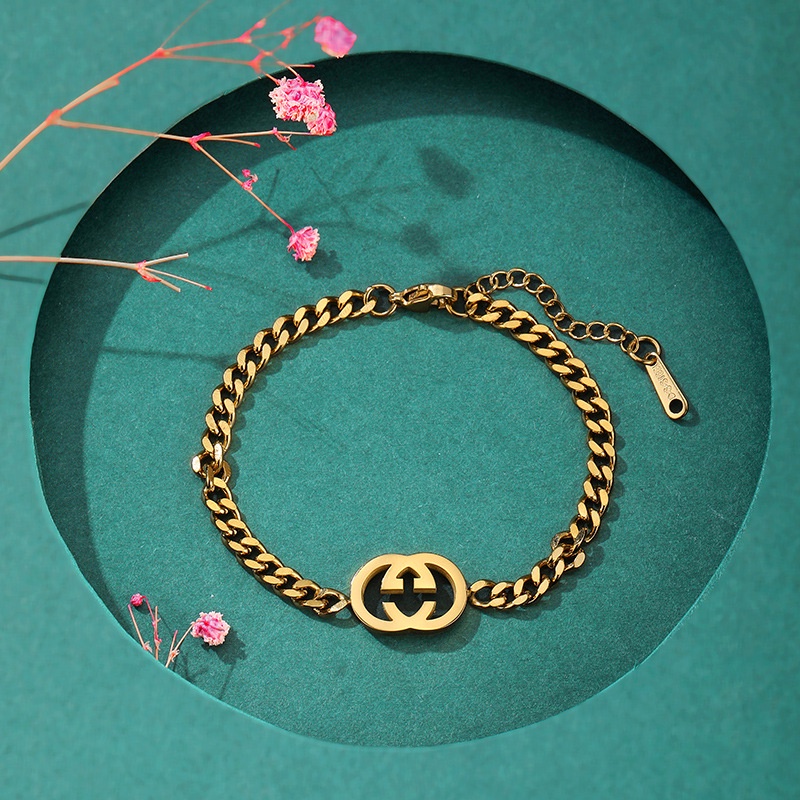 สร้อยข้อมือ-โลหะไทเทเนียม-ทอง-18k-เครื่องประดับแฟชั่นใหม่-พร้อมส่ง