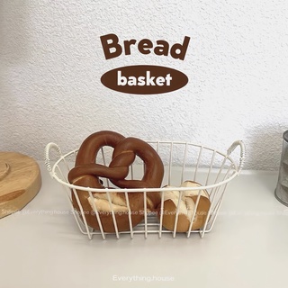 { รอพรี } 🍞𝘽𝙧𝙚𝙖𝙙 𝙗𝙚𝙨𝙠𝙚𝙩 ~ ตะกร้าเหล็กสไตล์มินิมอล ตะกร้าใส่ขนมปัง ตะกร้าสีครีม ตะกร้าอเนกประสงค์🥯