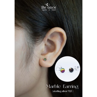 ต่างหูเงินแท้ 925  รุ่น Marble  Earring