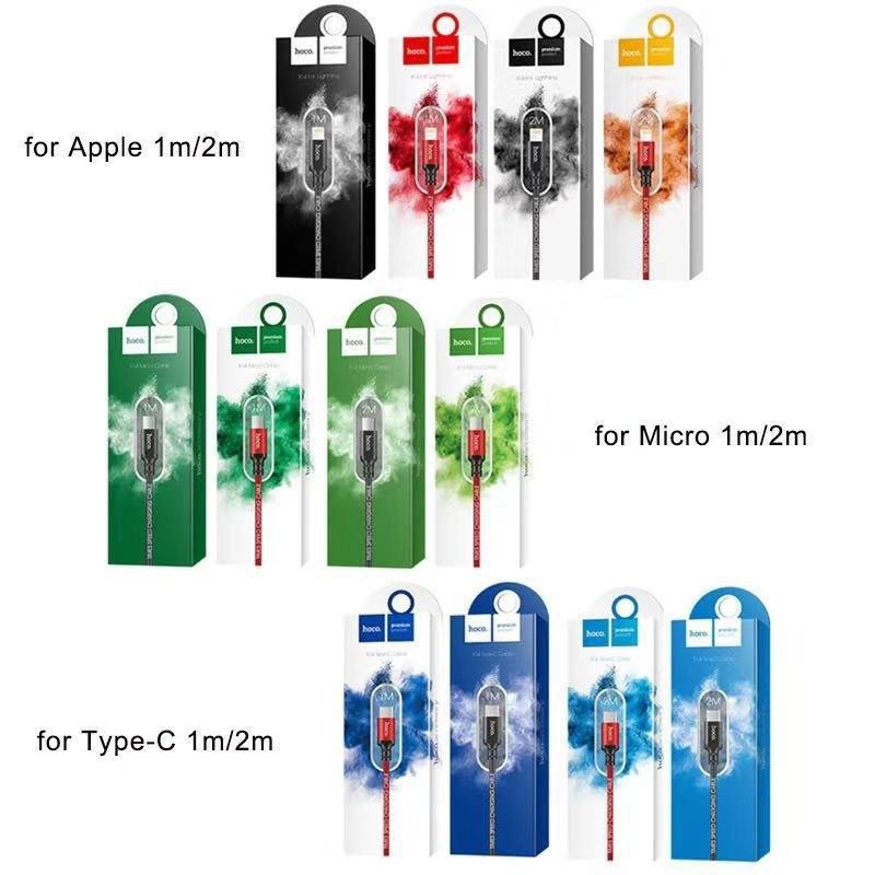 สายชาร์จ-สำหรับmicro-iphone-type-c-ยาว1m-2m-3m-charging-cable-สายชาร์จเชือกถัก-ของแท้-ยี่ห้อhoco-x14