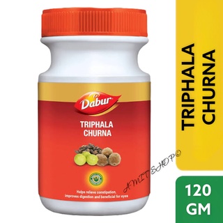 ภาพขนาดย่อของภาพหน้าปกสินค้าDabur Triphala Churna (ตรีผลา) 120/500gm จากร้าน just4unlock บน Shopee ภาพที่ 1