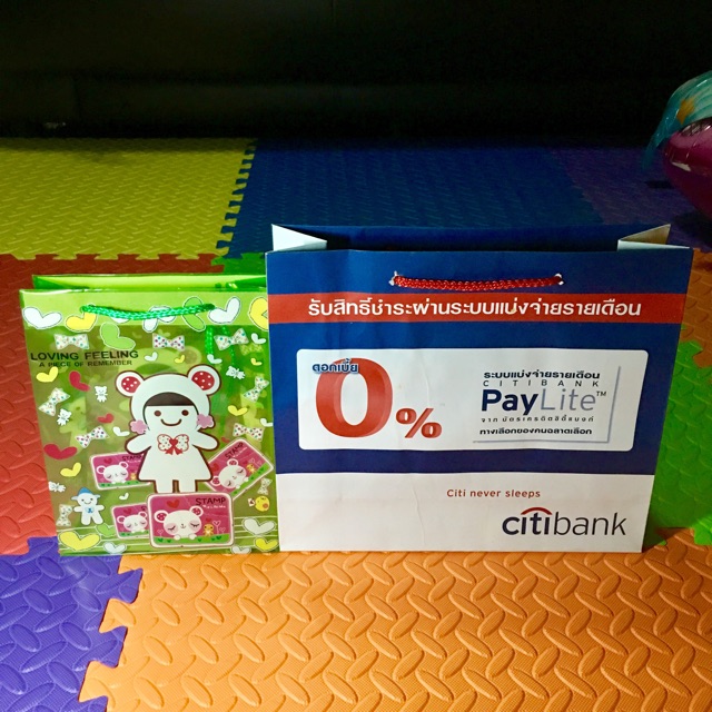 sale-ลดล้างสต็อค-ถุงกระดาษ-ราชพฤกษ์-ดอยตุง-ถุงพลาสติกการ์ตูนเขียว-citibank