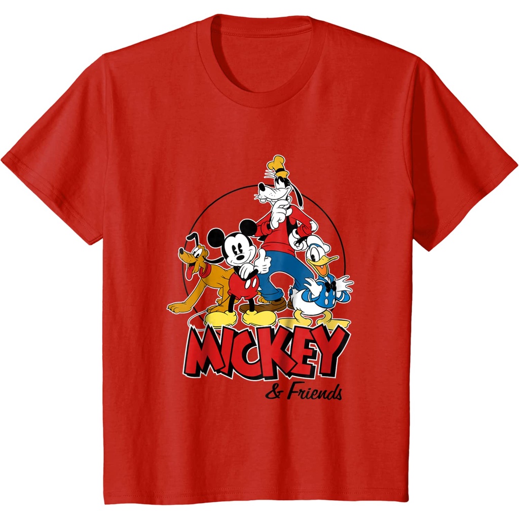 100-cotton-เสื้อยืด-ผ้าฝ้ายแท้-พิมพ์ลาย-mickey-mouse-and-friends-สําหรับผู้ชาย