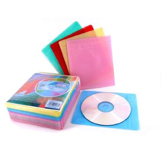 ซองใส่ซีดีและดีวีดี ซองEZ ซองใส่ CD / DVD แบบใส่ 2 ด้าน (1แพ็ค100 ชิ้น)สามารถเปิดใบกำกับภาษีเต็มรูปแบบได้