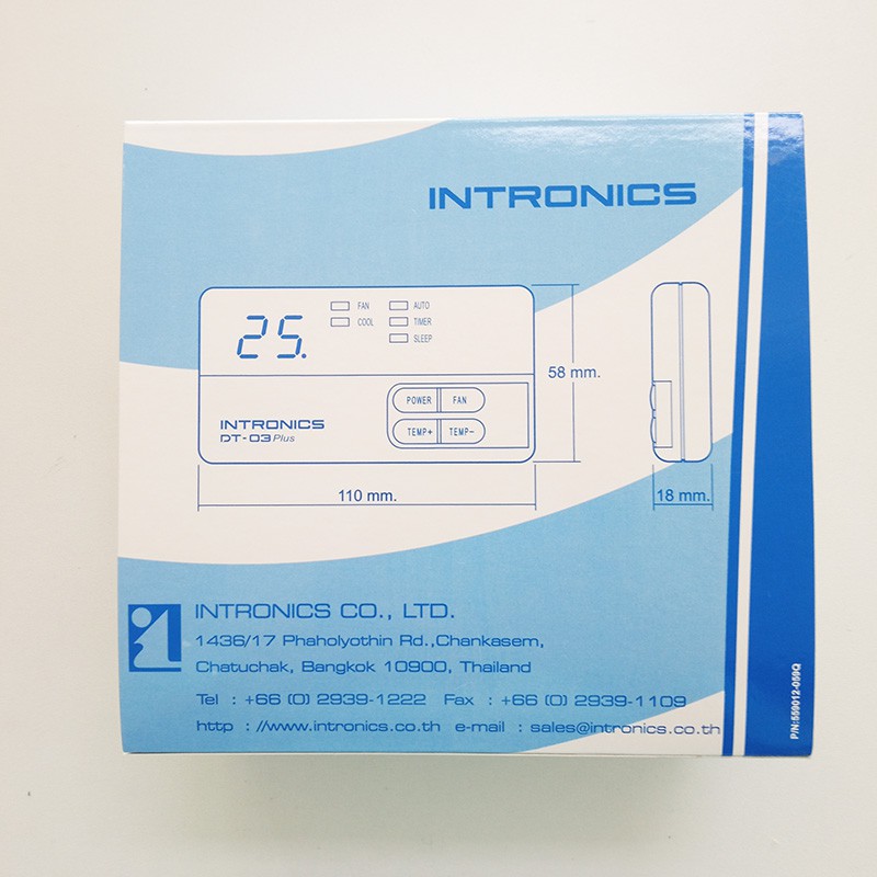 ชุดรีโมทแอร์แบบมีสาย Intronics รุ่น DT03 รูมแอร์ (Digital Thermostat ...