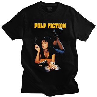 Gildan เสื้อยืดคอกลม ผ้าฝ้าย พิมพ์ลาย Pulp Fiction 1 Mia Wallace Quentin Tarantino สไตล์วินเทจ สําหรับผู้ชาย xs-3xlสามาร