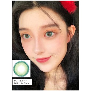 (1pair)(2) Coloured Cosmetic Contact Lenses,14.0MM ,(Power0.0-7.0)Yearly use（lvlvhuan）(1pair)