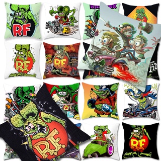 ภาพหน้าปกสินค้าปลอกหมอนพิมพ์ลายการ์ตูน Tales Of The Rat Fink สําหรับตกแต่งบ้านโซฟารถยนต์ ที่เกี่ยวข้อง