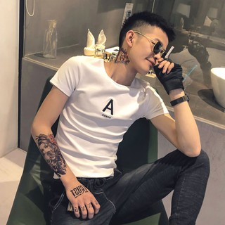 ฤดูใบไม้ผลิและฤดูร้อนแขนสั้นTเสื้อผู้ชายแขนสั้นเสื้อสลิมน้ำแบรนด์เสื้อ bottoming ป่า