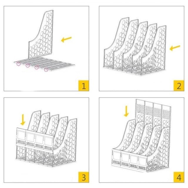 พร้อมส่ง-ชั้นวางเอกสาร-กล่องเอกสาร4ช่อง-ที่เก็บเอกสาร-ที่วางเอกสาร-กล่องเก็บเอกสาร-กล่องพลาสติก