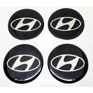 สติกเกอร์ติดดุมล้อ HYUNDAI ขนาด 50mm. 1 ชุดมี 4 ชิ้น