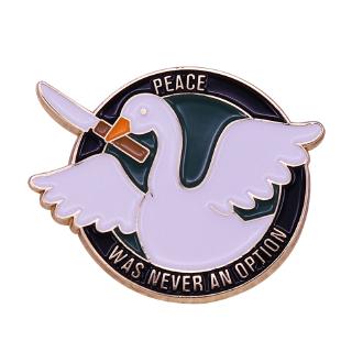 Cute Killer Goose Lapel Pin - Peace was never an option Humor Gamer Collection